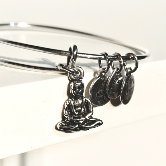 Alex & Ani Silver 2 Bracelet Bangle Set Retired - Picture 10 of 10